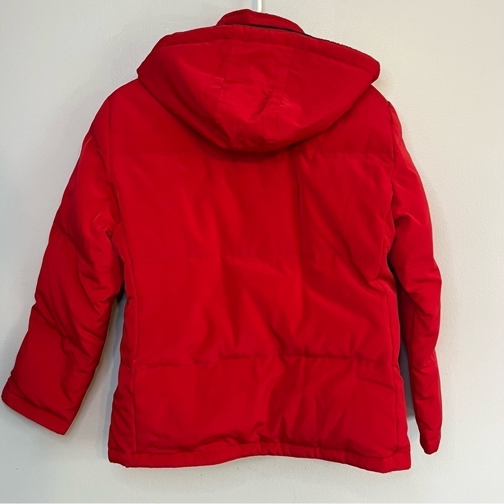 LIZ CLAIBORNE WATER REPELLENT Down Jacket Insulation Hooded Red Sz S Outdoor - Picture 10 of 16